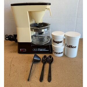 Vintage Melitta ACM 1T/1 Rare Personal 120 Volt Coffee Maker Beige Tested READ